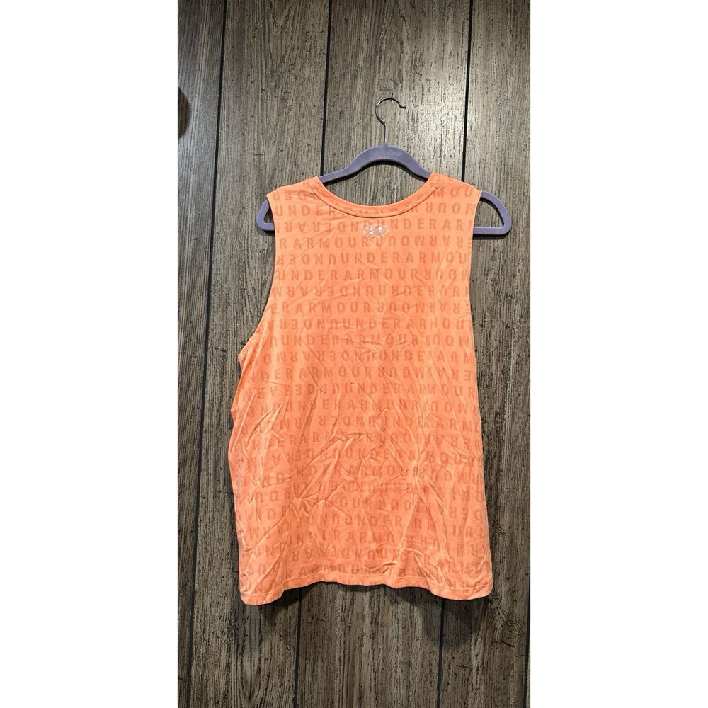 Under Armour Plus Size Orange Athletic Tank Top - Picture 2 of 3